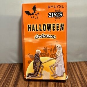 KMUYSL Skeleton Wedding Couple Bride & Groom Moveable Joints Halloween 15” 2 PCS